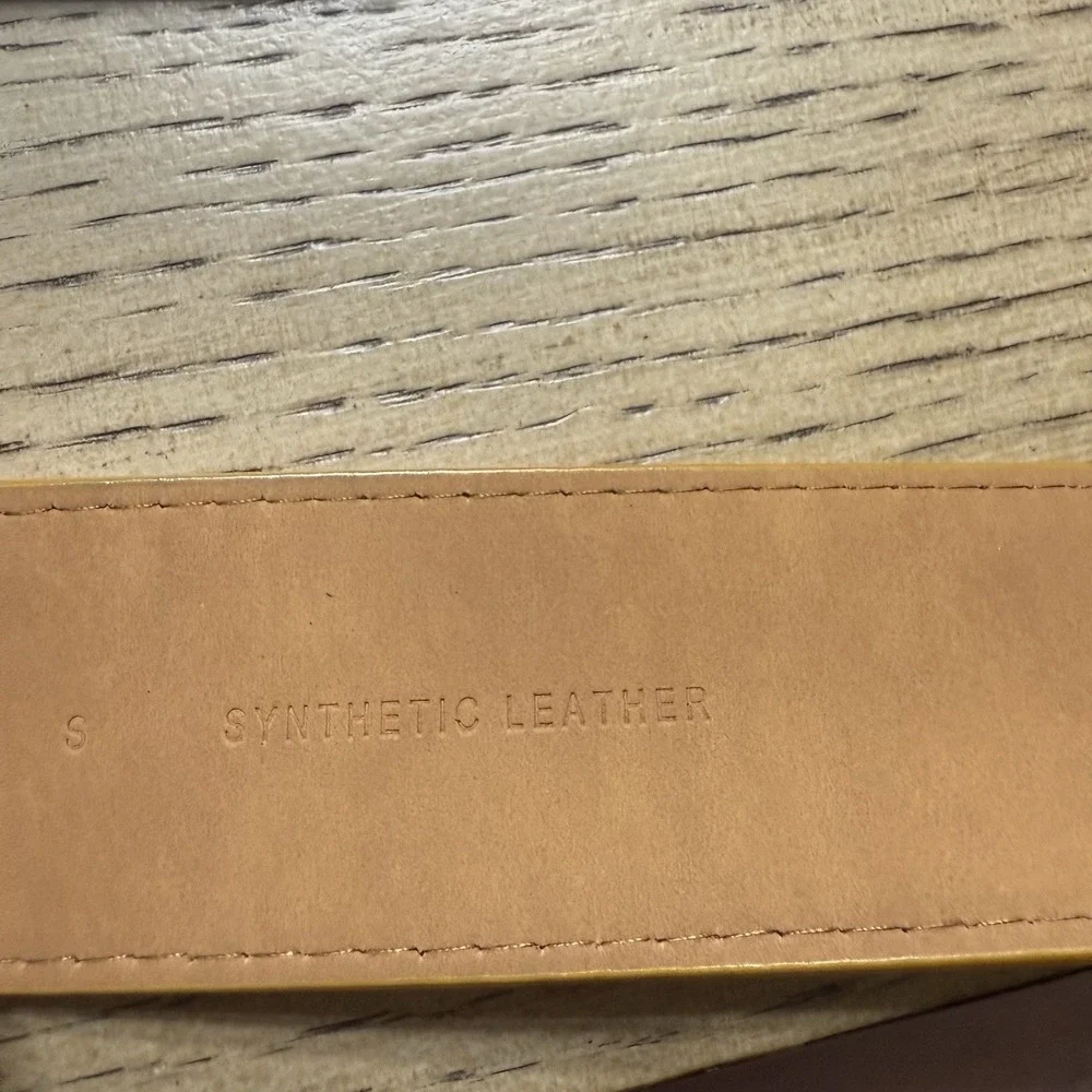New‎ Anne Klein Small Tan Brown Synthetic Leather Belt NWT